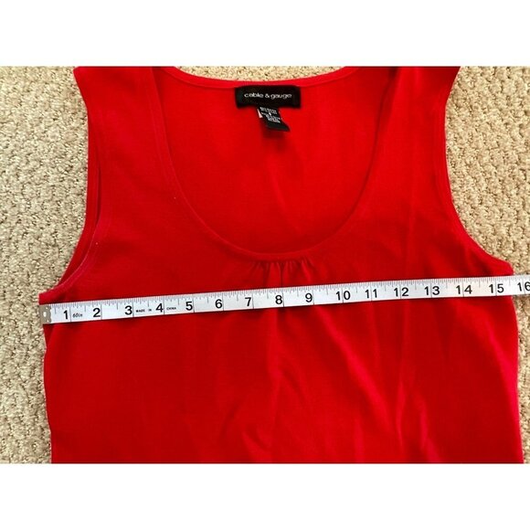 Sleeveless Summer Red Lightweight Tank Blouse Sz S - Picture 6 of 9